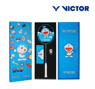 Victor USA VICTOR DX - DRM GB Doraemon Badminton Racket Set (Unstrung) Blue - NWT - B&T Racket