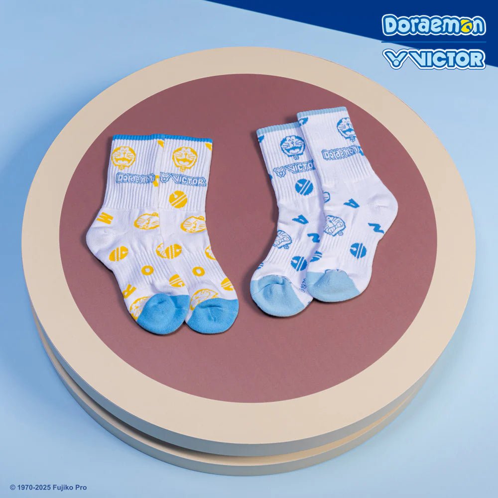 Victor USA Victor x Doraemon Sport Socks SK513DRM - M (Light Blue) - B&T Racket