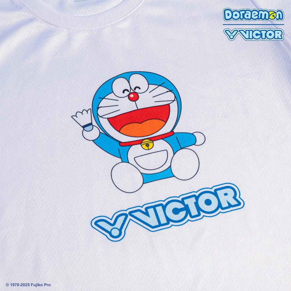 Victor USA Victor x Doraemon Unisex T-Shirt T - 501DRM - A (White) - B&T Racket