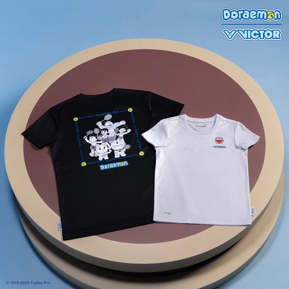 Victor USA Victor x Doraemon Unisex T-Shirt T - 504DRM - A (Black) - B&T Racket