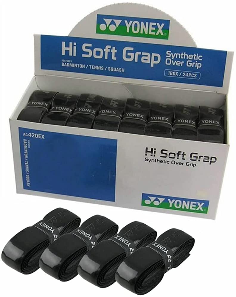 Yonex USA Yonex Hi Soft Grap Overgrip 24 Pack - Black - B&T Racket